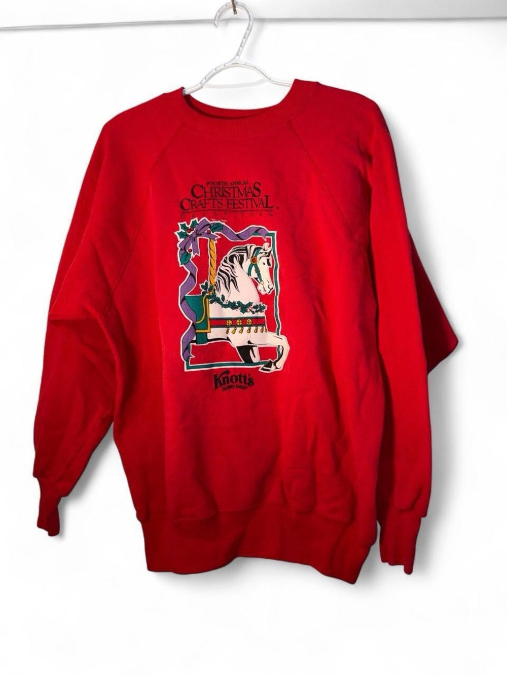 Vintage knotts berry farm Red Christmas craft  festival  Sweatshirt
